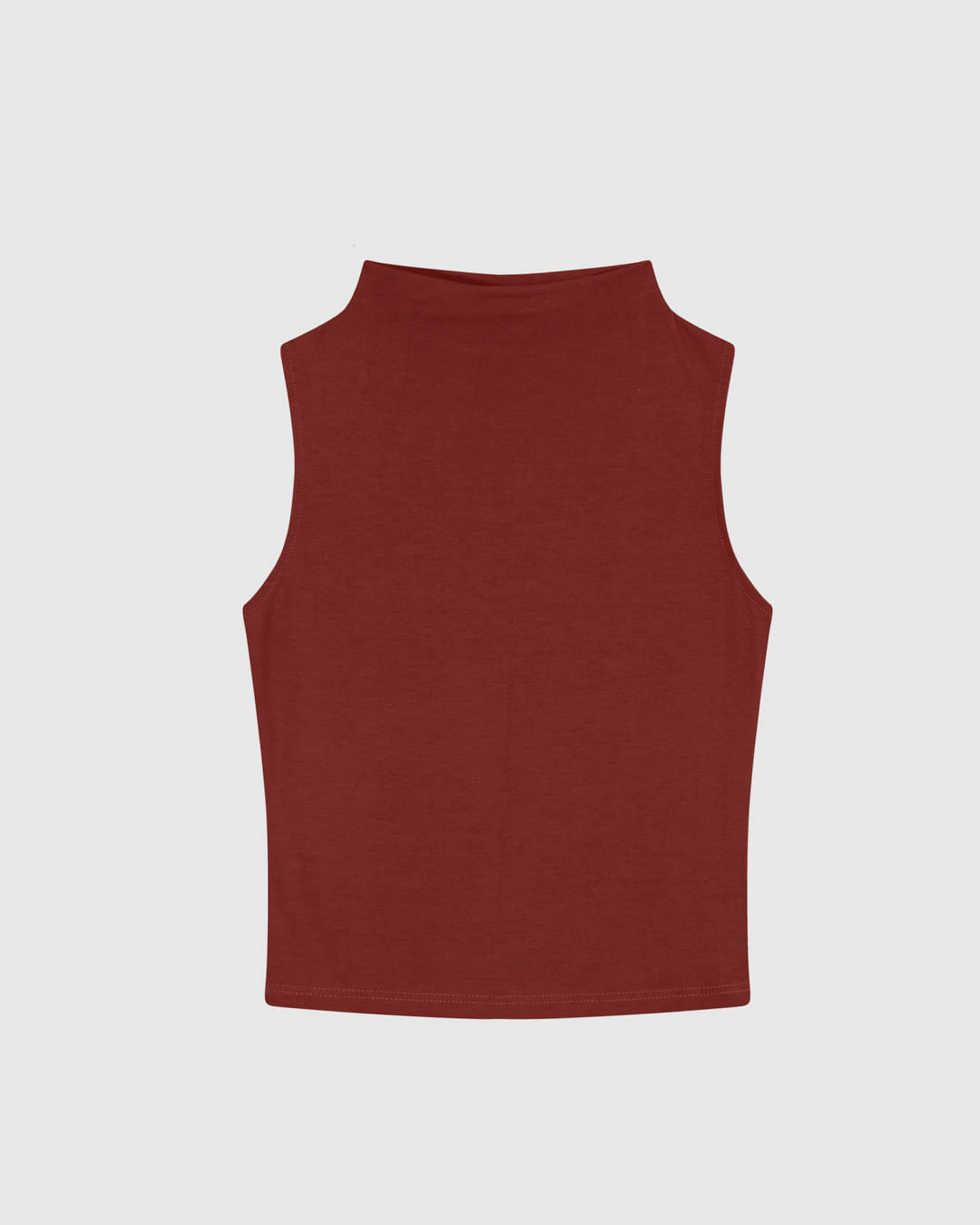 Regata Justa Feminina Gola Alta Sem Manga Em Malha Viscose Stretch - ENFIM