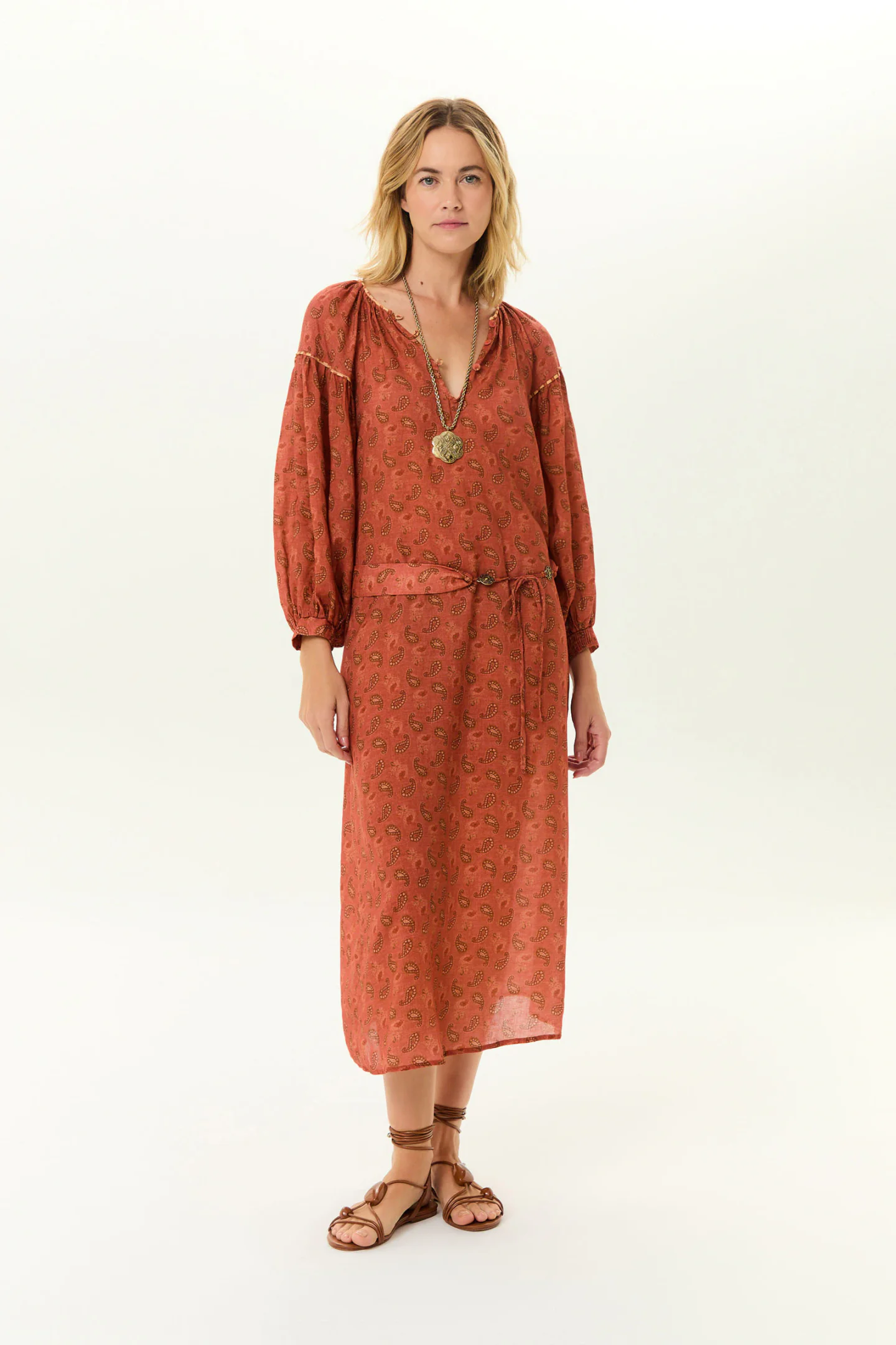 Vestido Midi Vivos Estampa Talin
