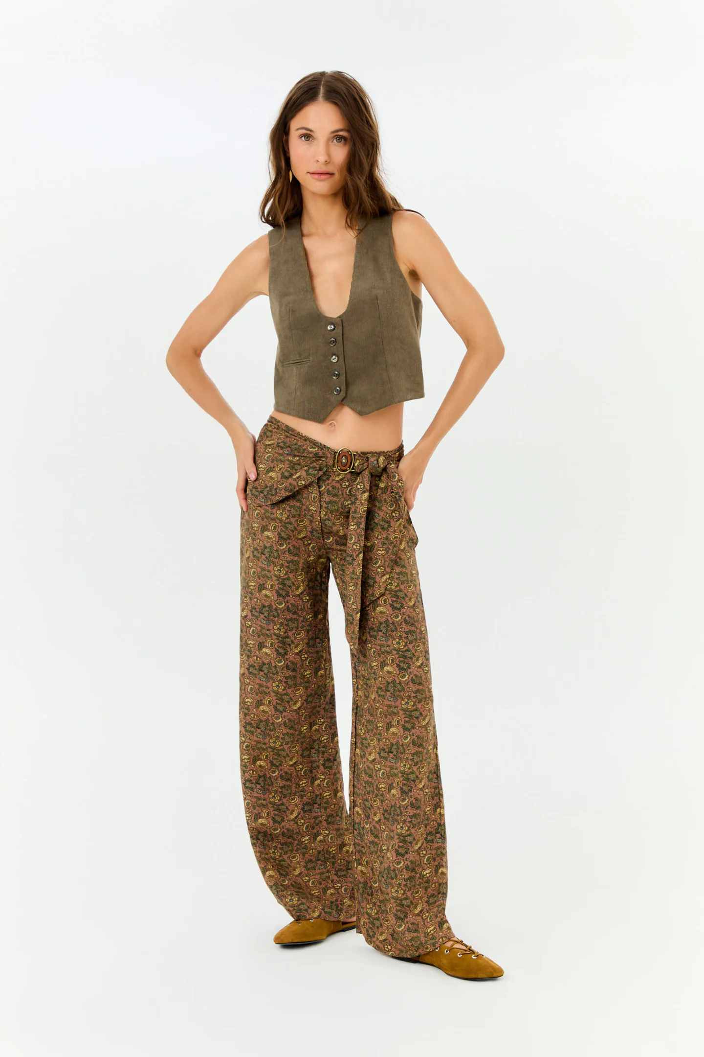 Calça Lenço Estampa Peony