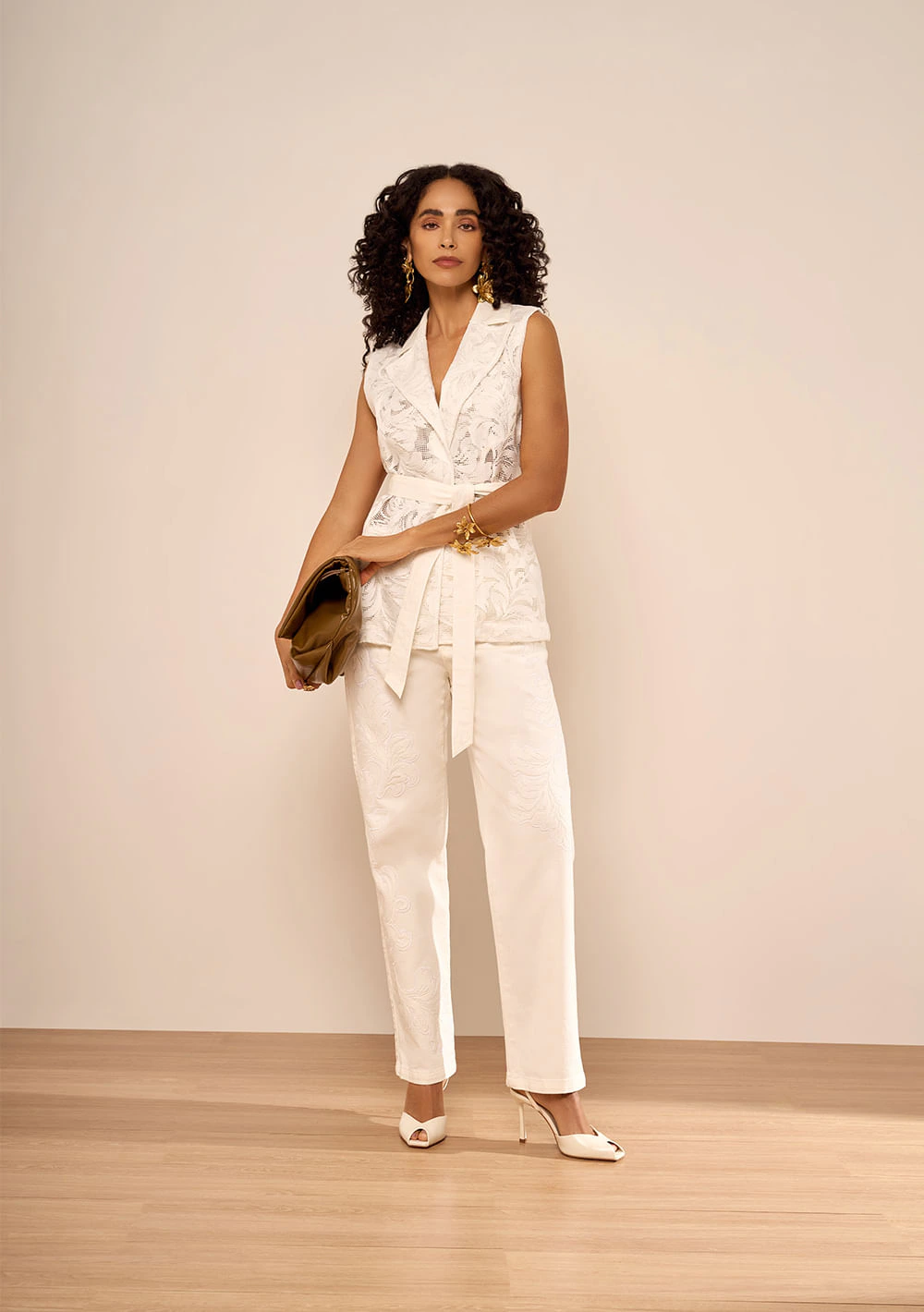 Colete Alongado Gardênia Off White