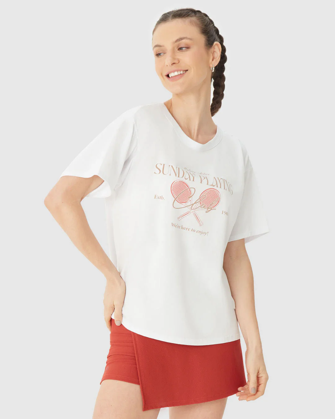 Blusa Esportiva Feminina Box Sunday Playing Em Malha Anti Odor Malwee Active