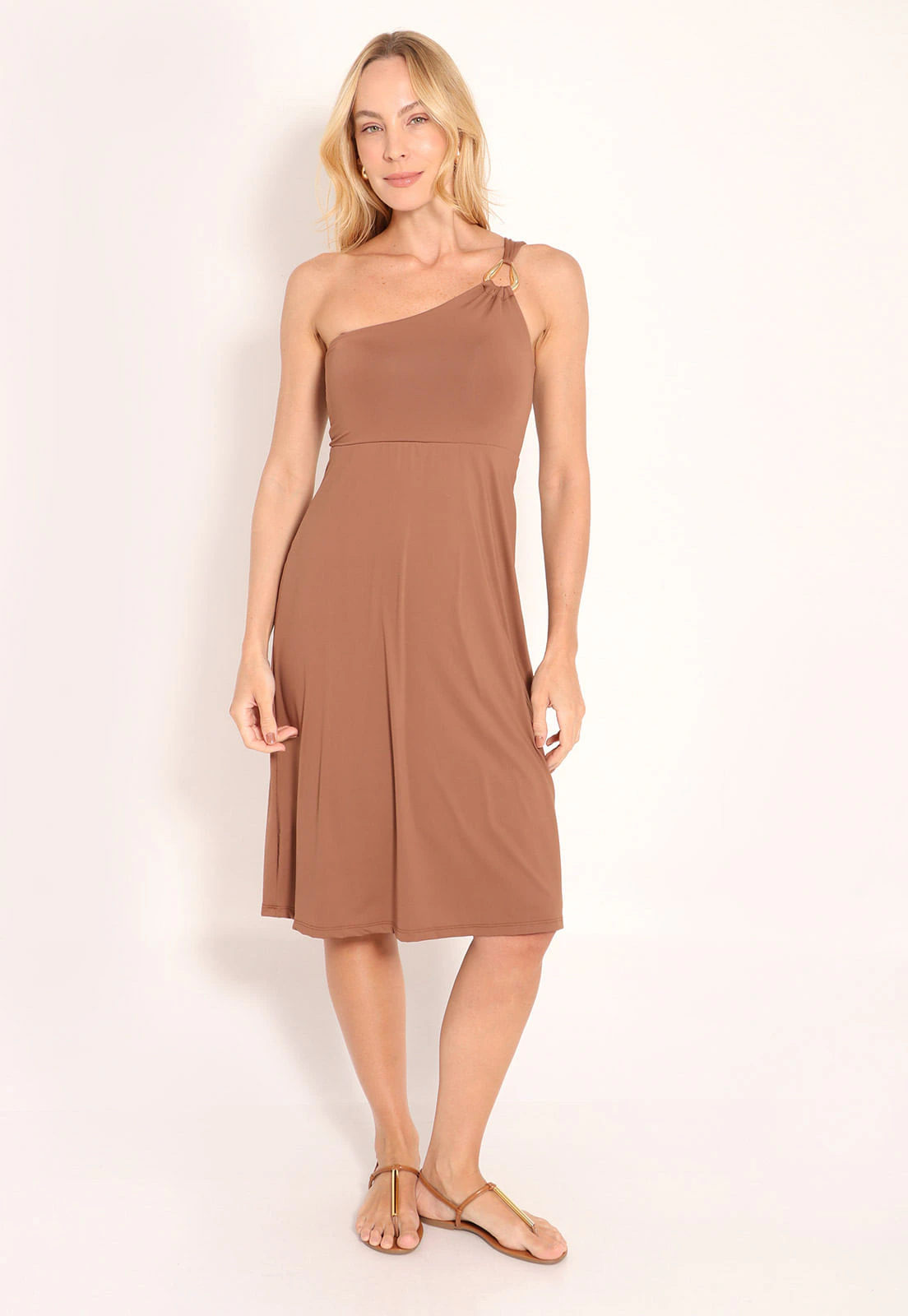 Vestido Fluxy Assimétrico Um Ombro