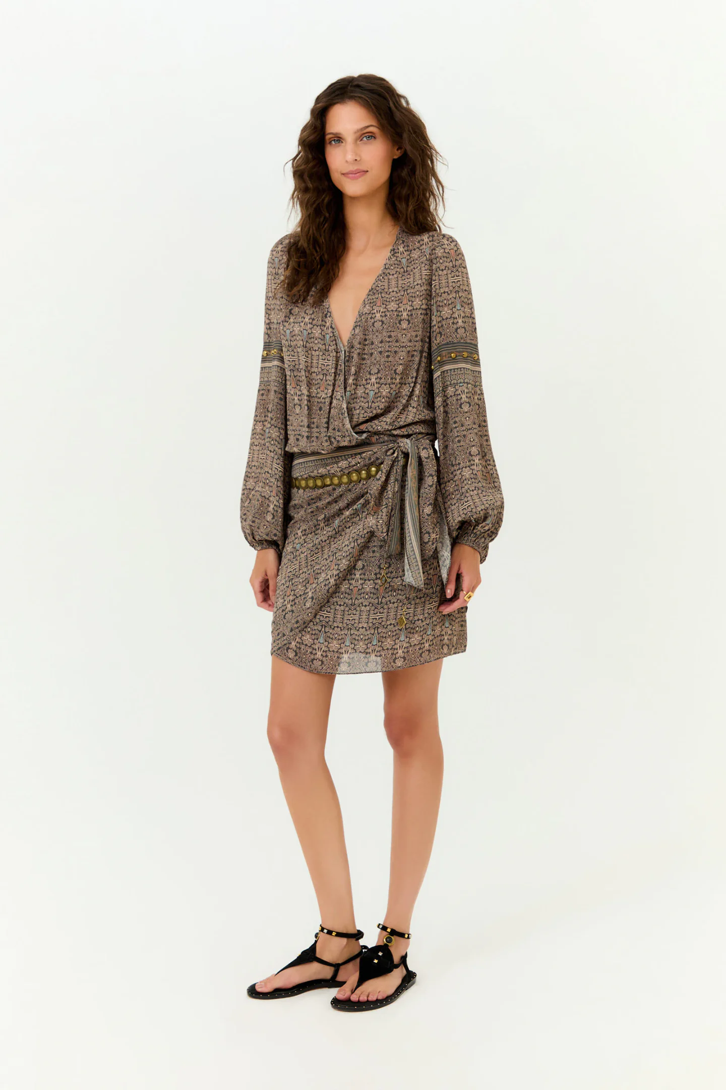 Vestido Curto Ggt Estampa Olive