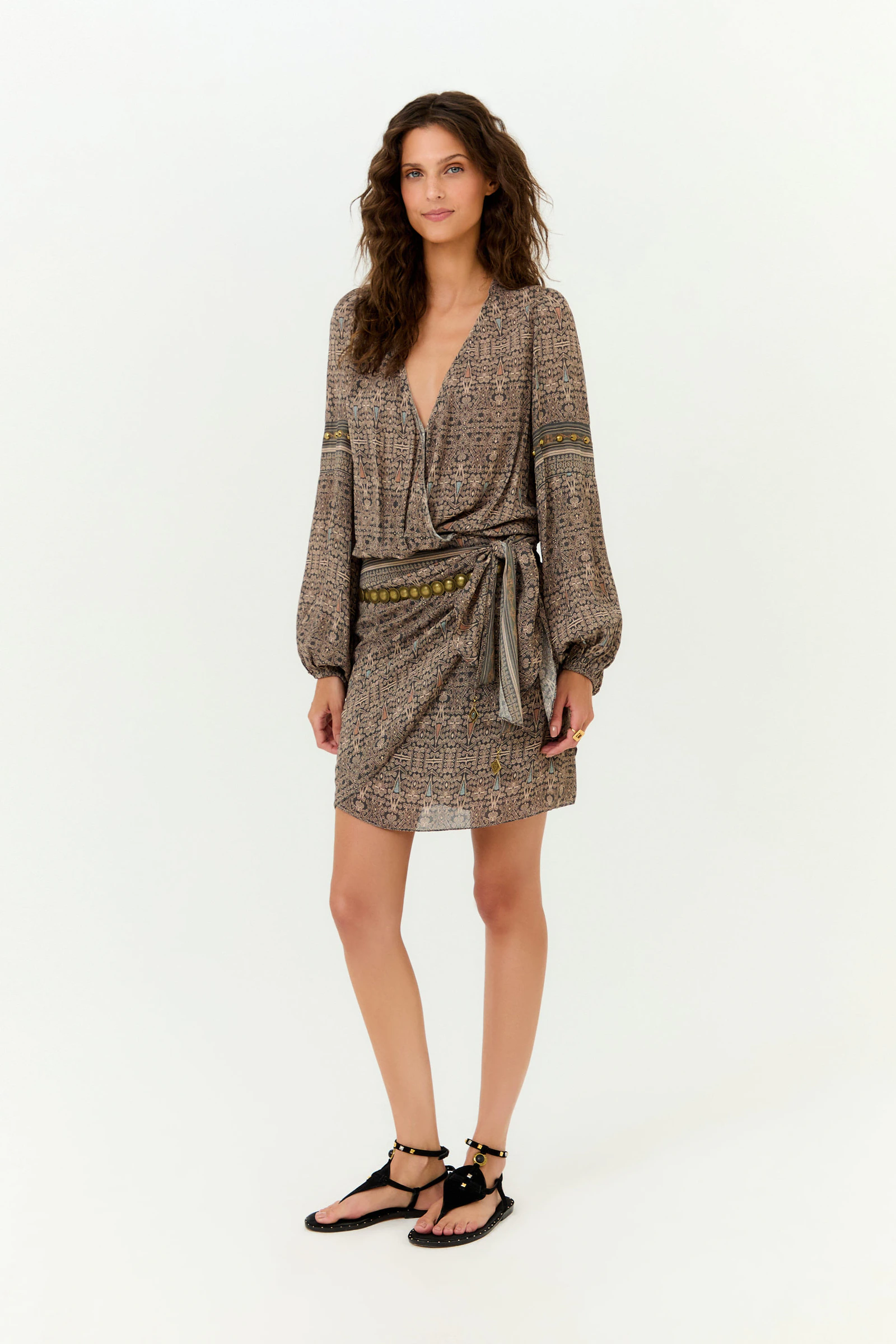 Vestido Curto Ggt Estampa Olive
