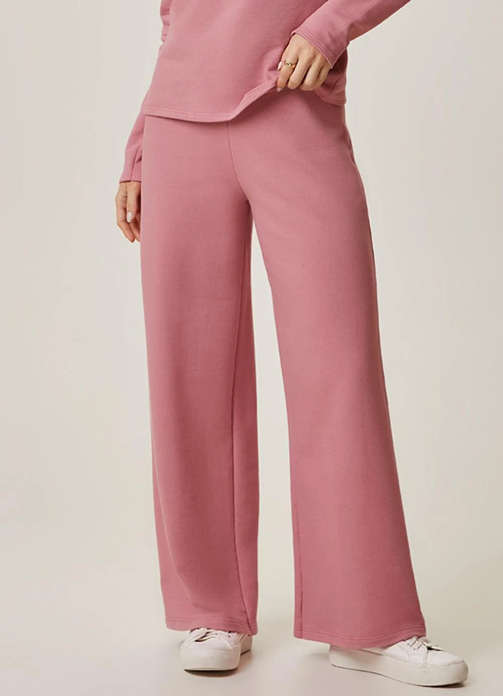 Malwee - Calça Wide Leg em Linho Rosê