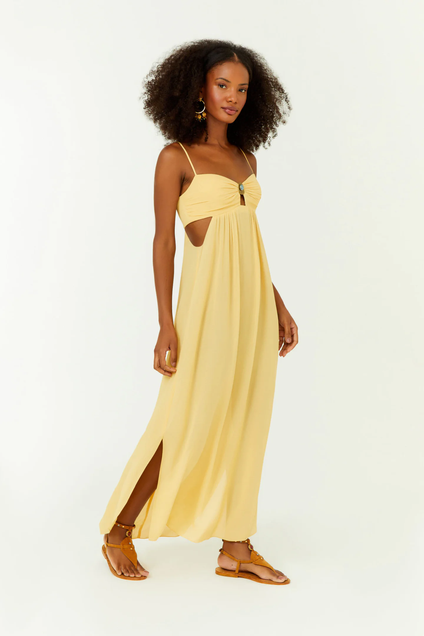 Vestido Midi Ggt Decote Metal
