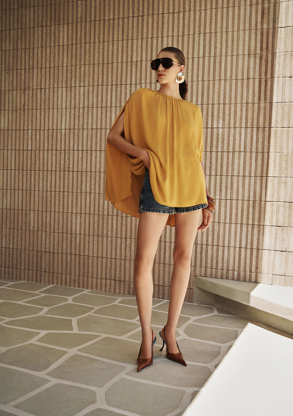 Blusa Solta Alongada Carmine Amarelo