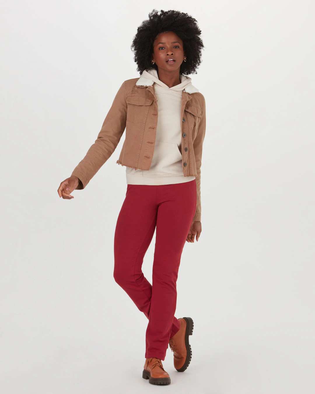 Calça Básica Feminina Cós Elástico Em Moletom Stretch Flanelado