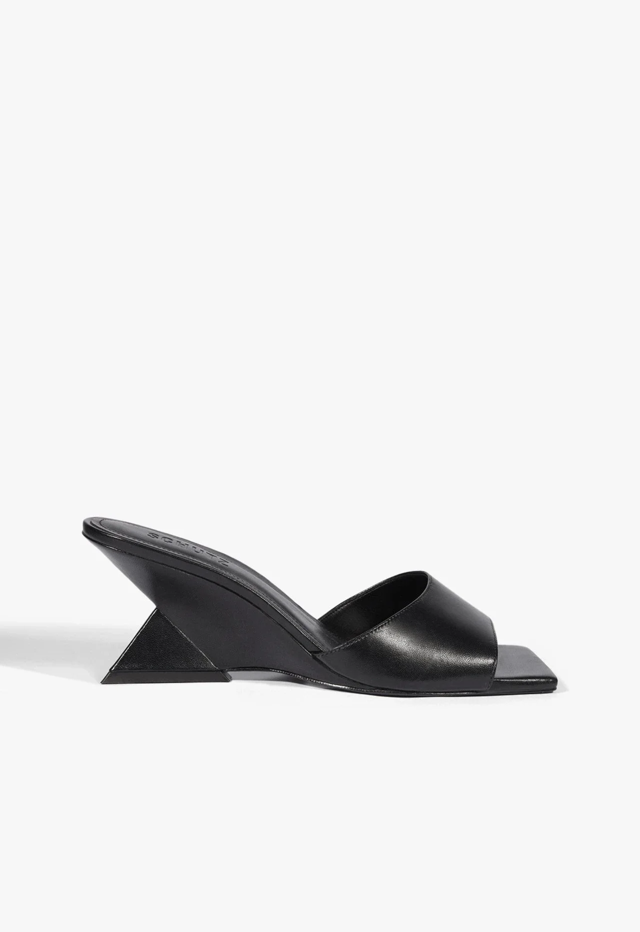 Mule Abbie Sculpt Couro Preto