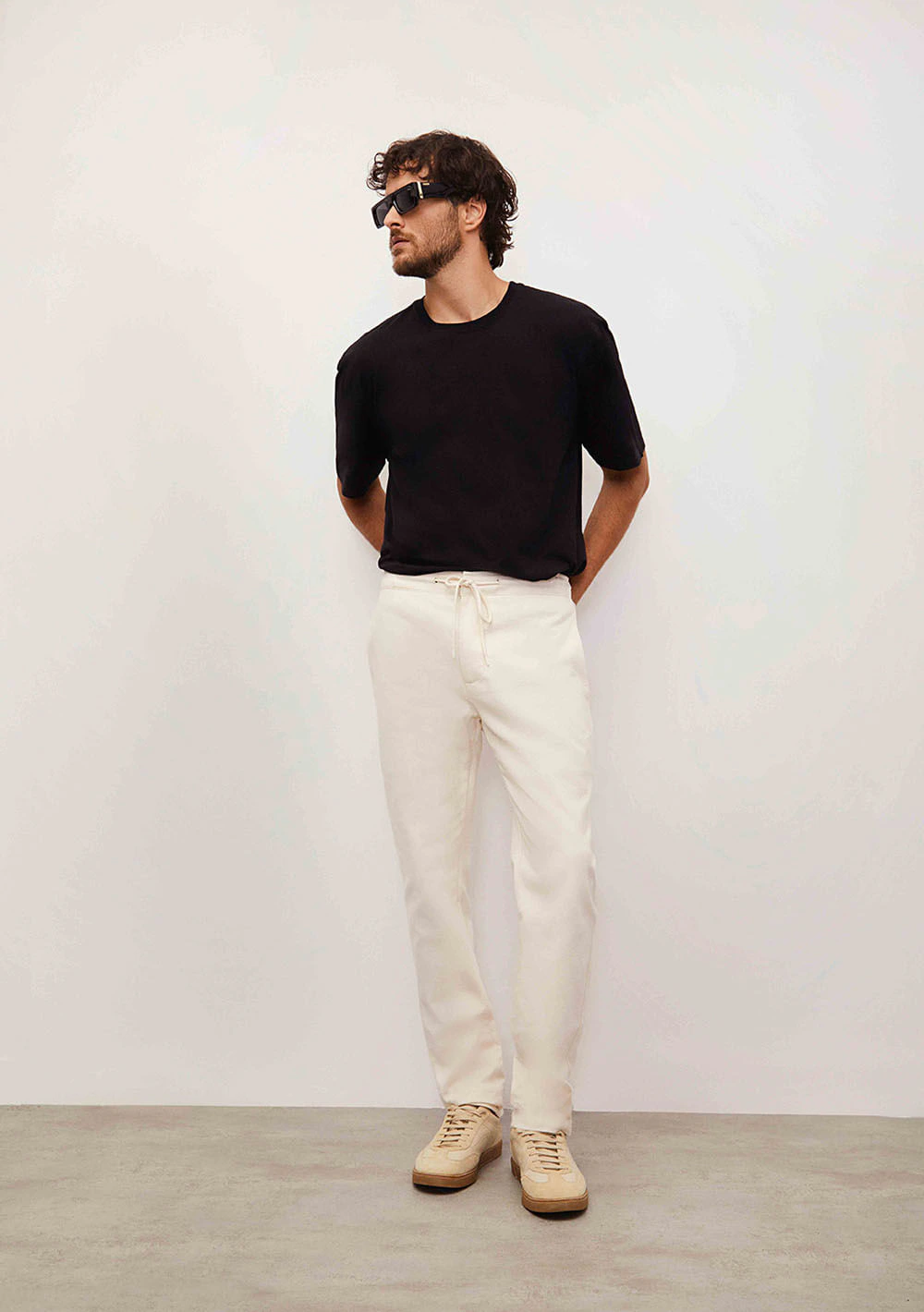 Calça Slim Média Off White