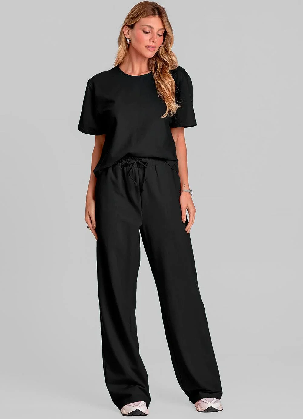 Dianna - Conjunto Feminino Blusa com Calça Preto