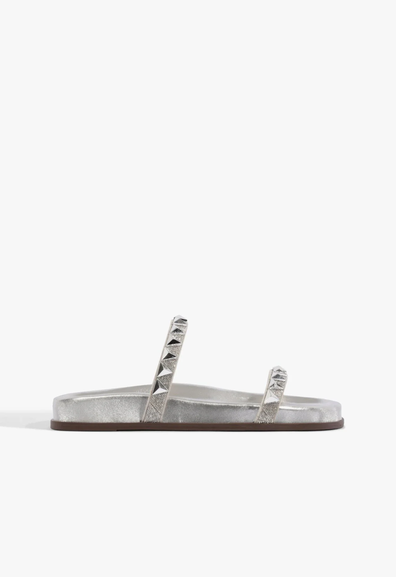 Papete Flatform Bico Redondo Prata