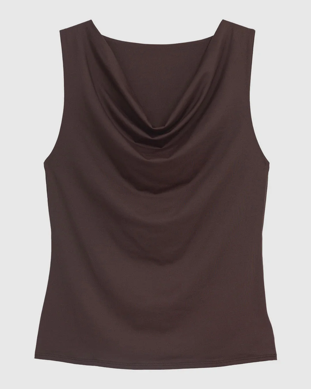 Blusa Feminina Reta Decote Degagê Sem Manga Malha Poliamida - ENFIM