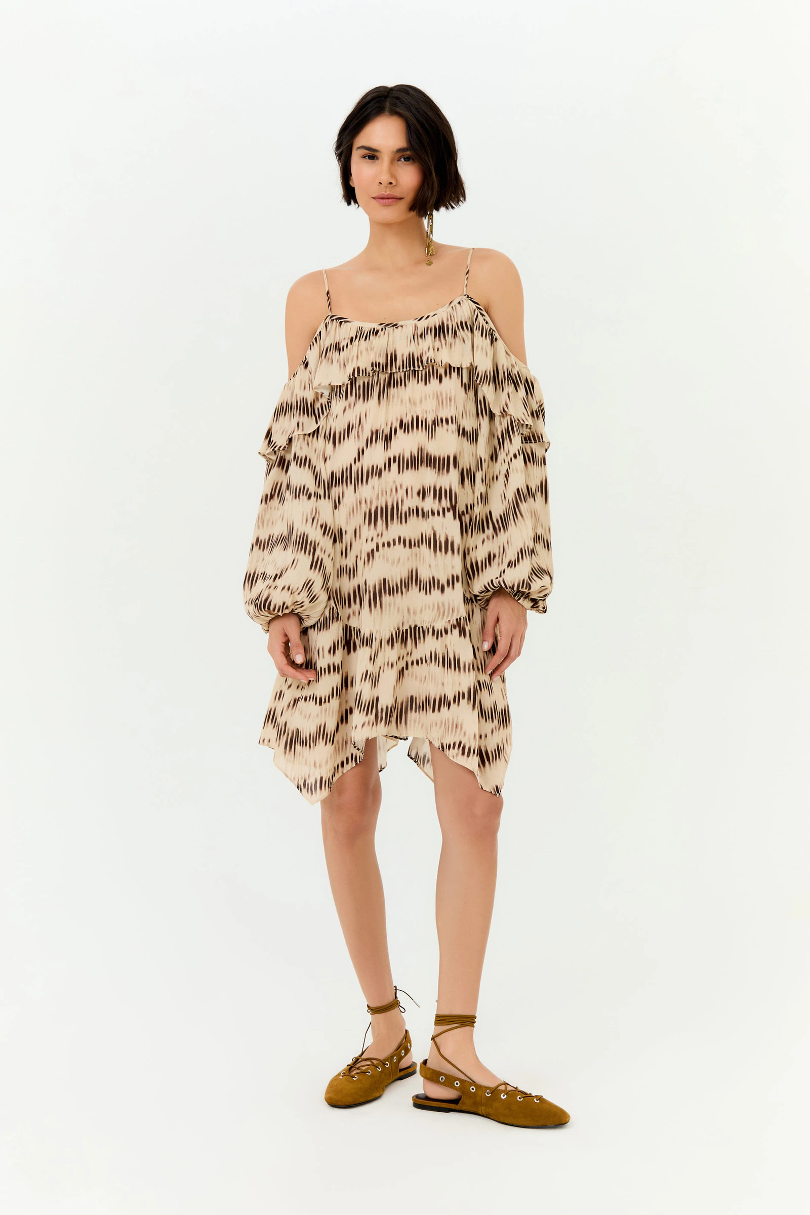 Vestido Curto Ggt Estampa Echo