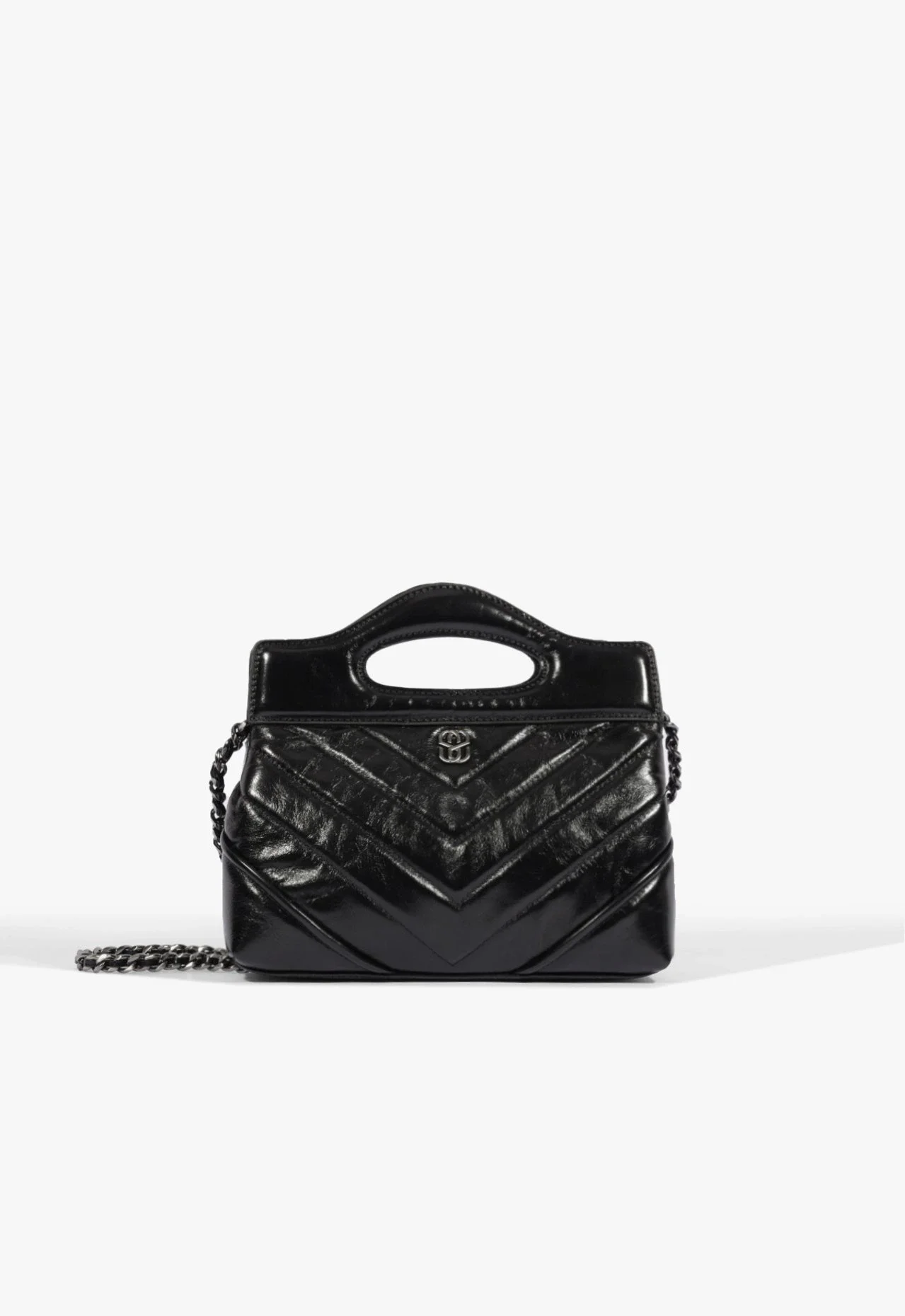 Bolsa Tiracolo Elyse Pequena Couro Preta
