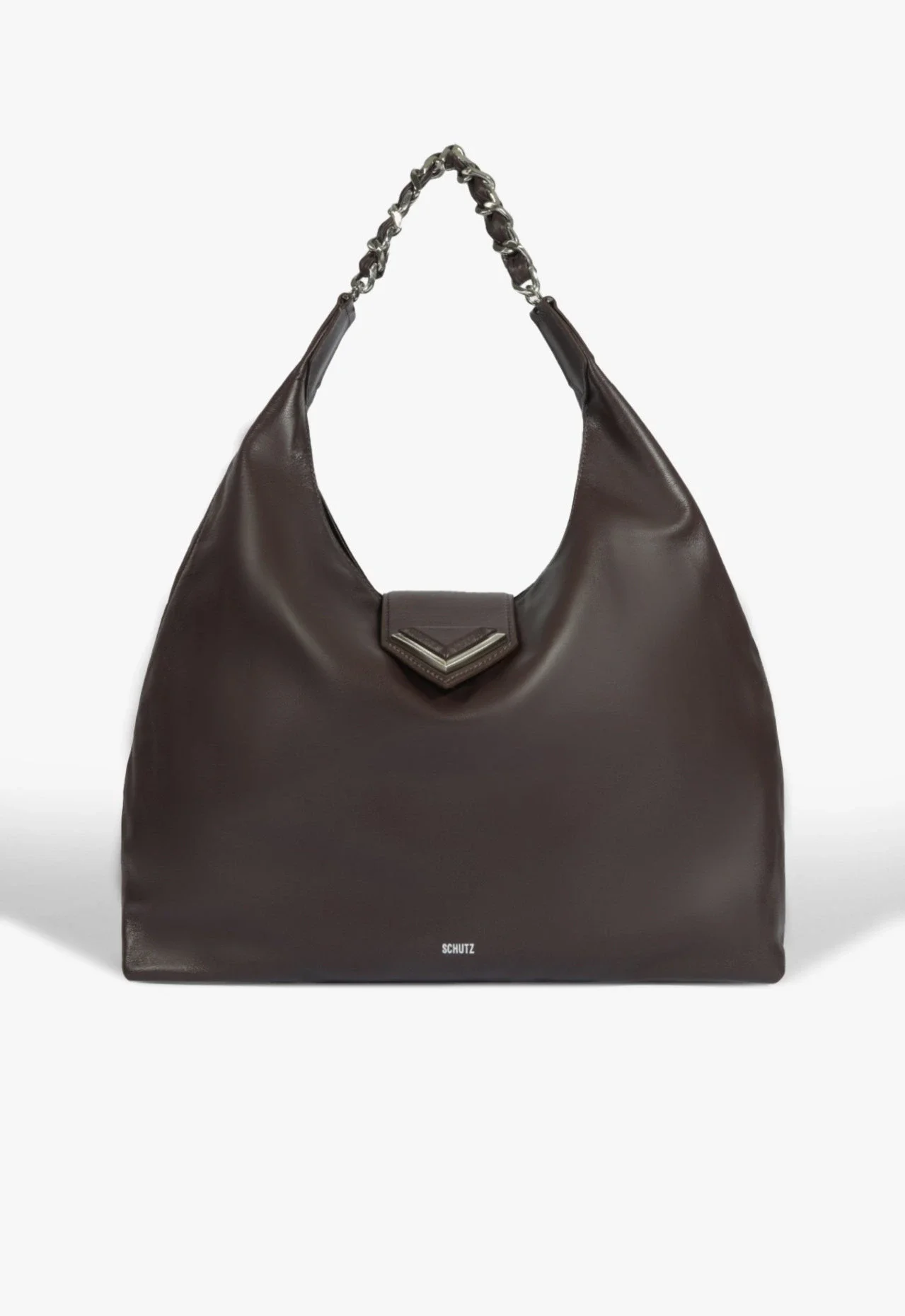 Bolsa Hobo Secrets Grande Couro Marrom