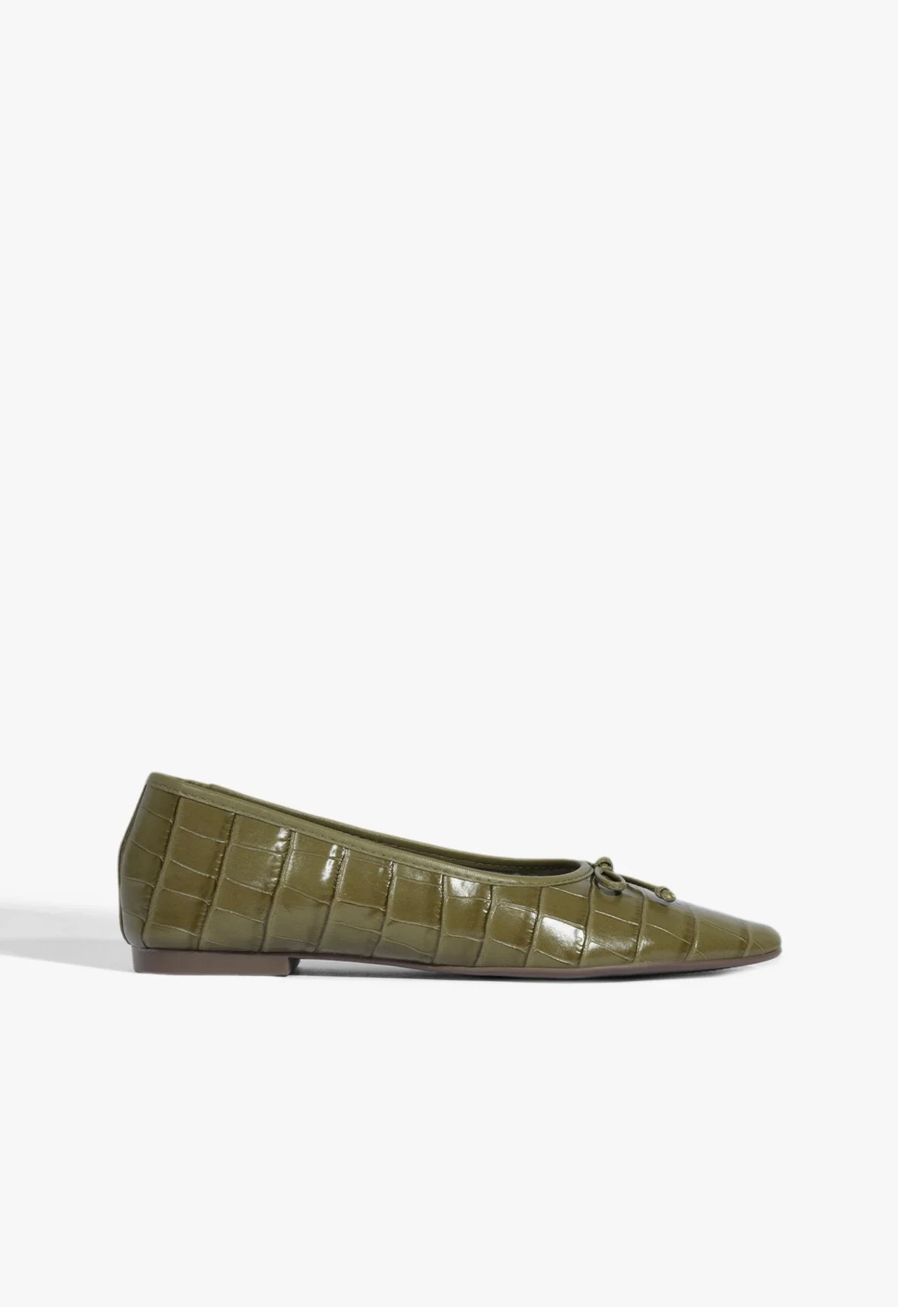 Sapatilha Arissa Couro Croco Verde