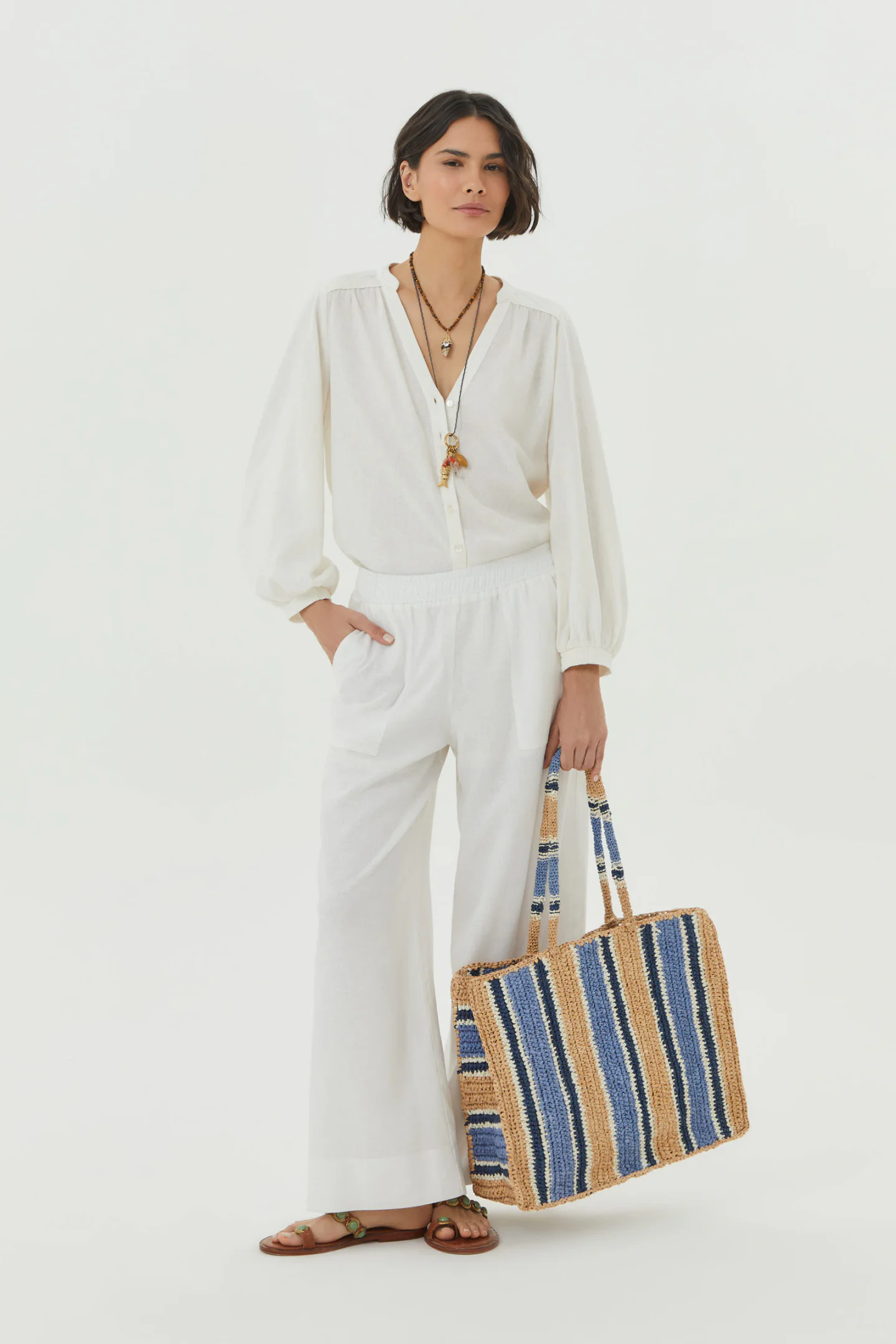Calça Pantalona Cos Elástico