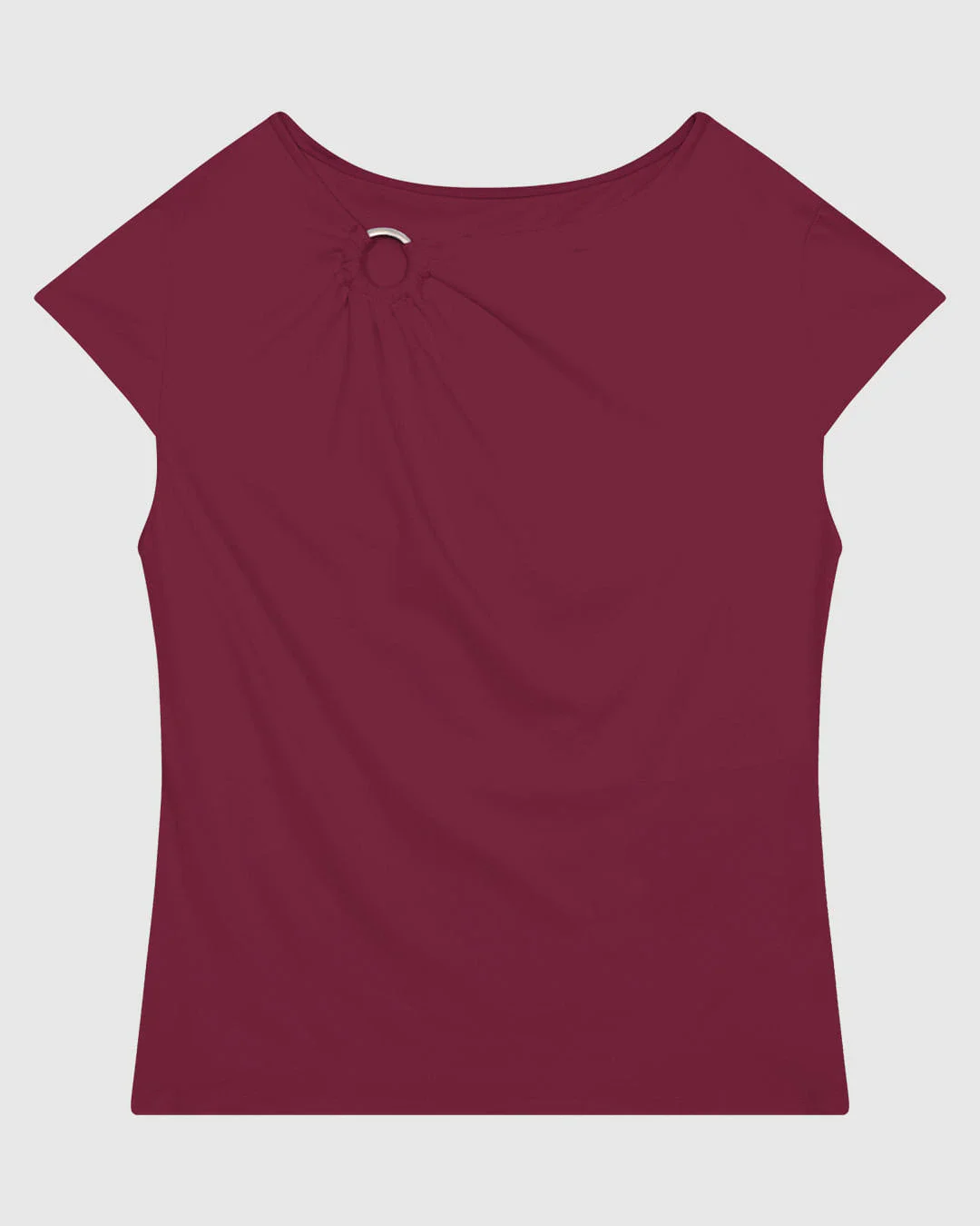 Blusa Justa Feminina Detalhe Vazado Com Argola Em Malha Conforto Dry - ENFIM