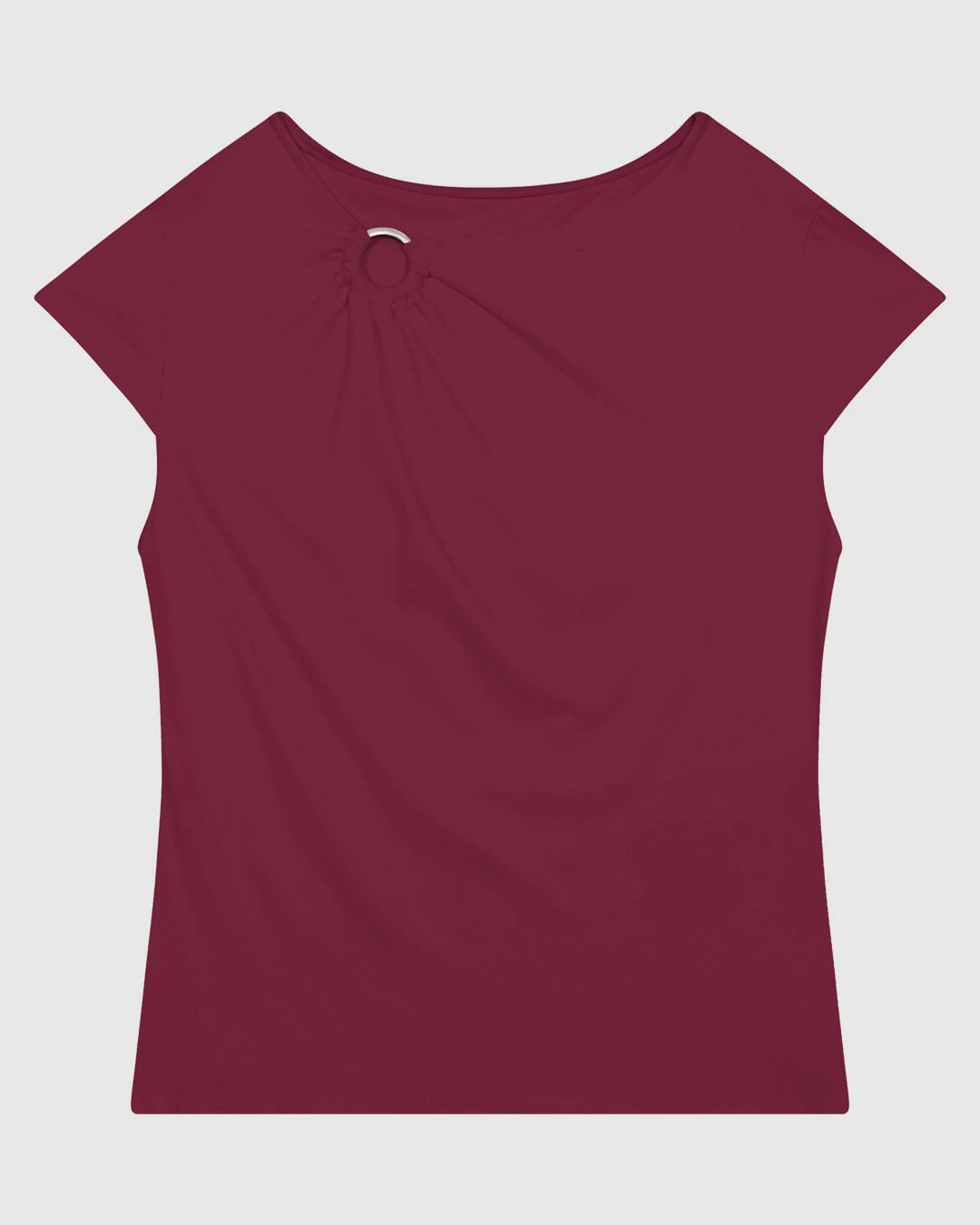 Blusa Justa Feminina Detalhe Vazado Com Argola Em Malha Conforto Dry - ENFIM
