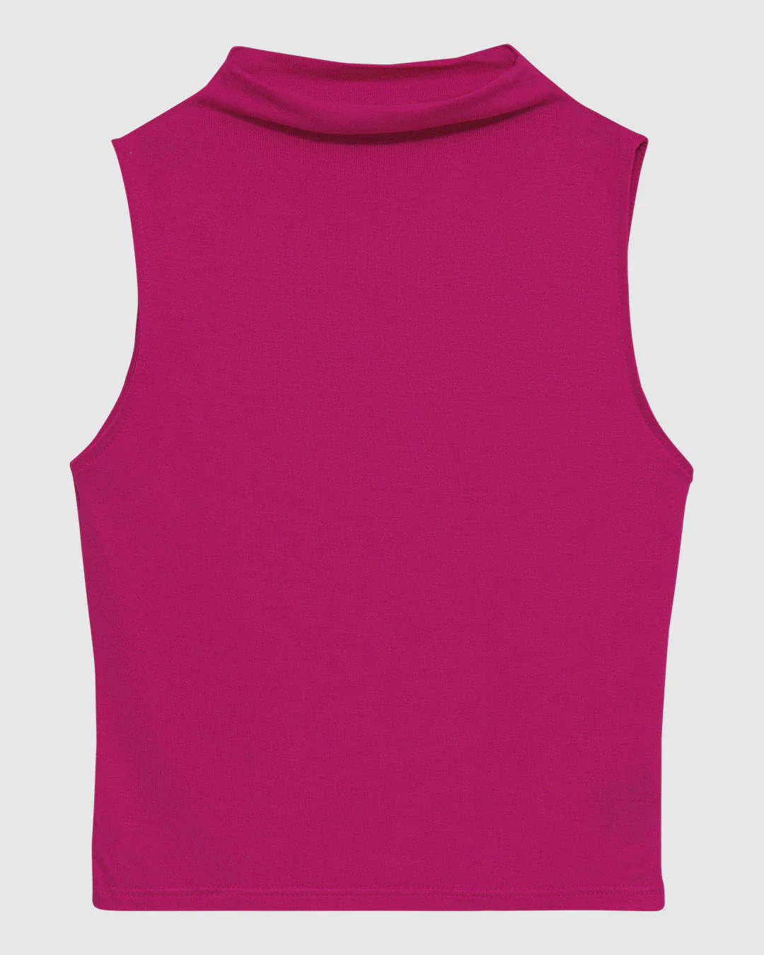Regata Justa Feminina Gola Alta Sem Manga Em Malha Viscose Stretch - ENFIM