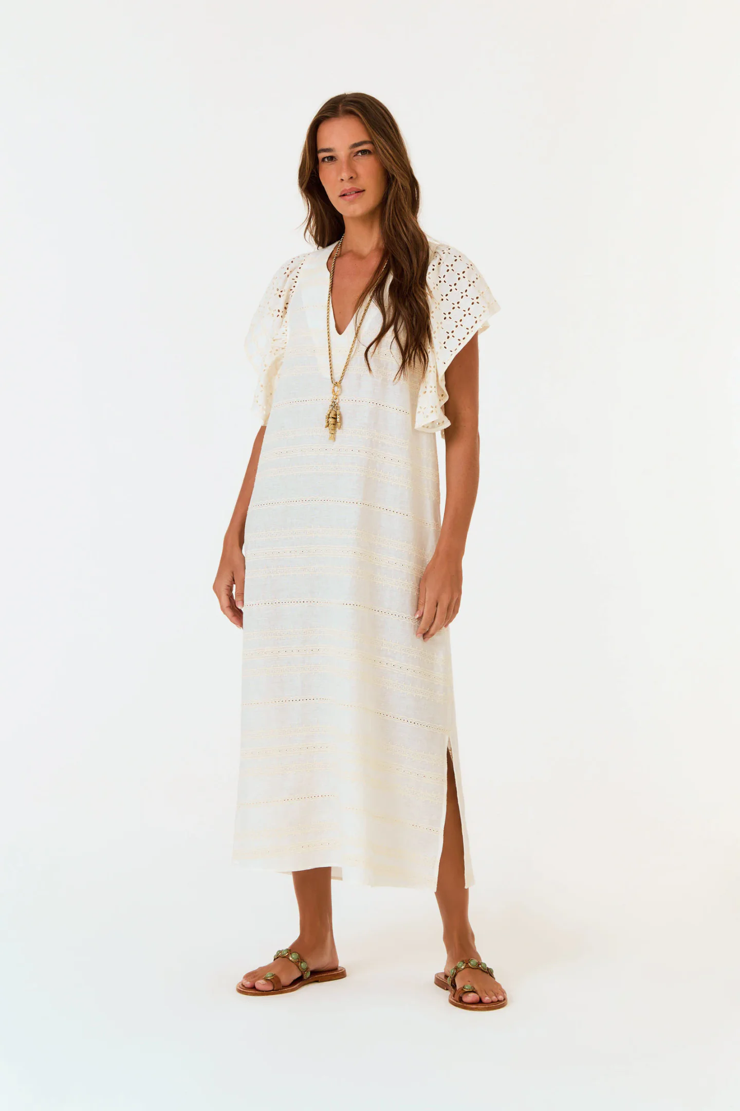 Vestido Midi Babado Laise