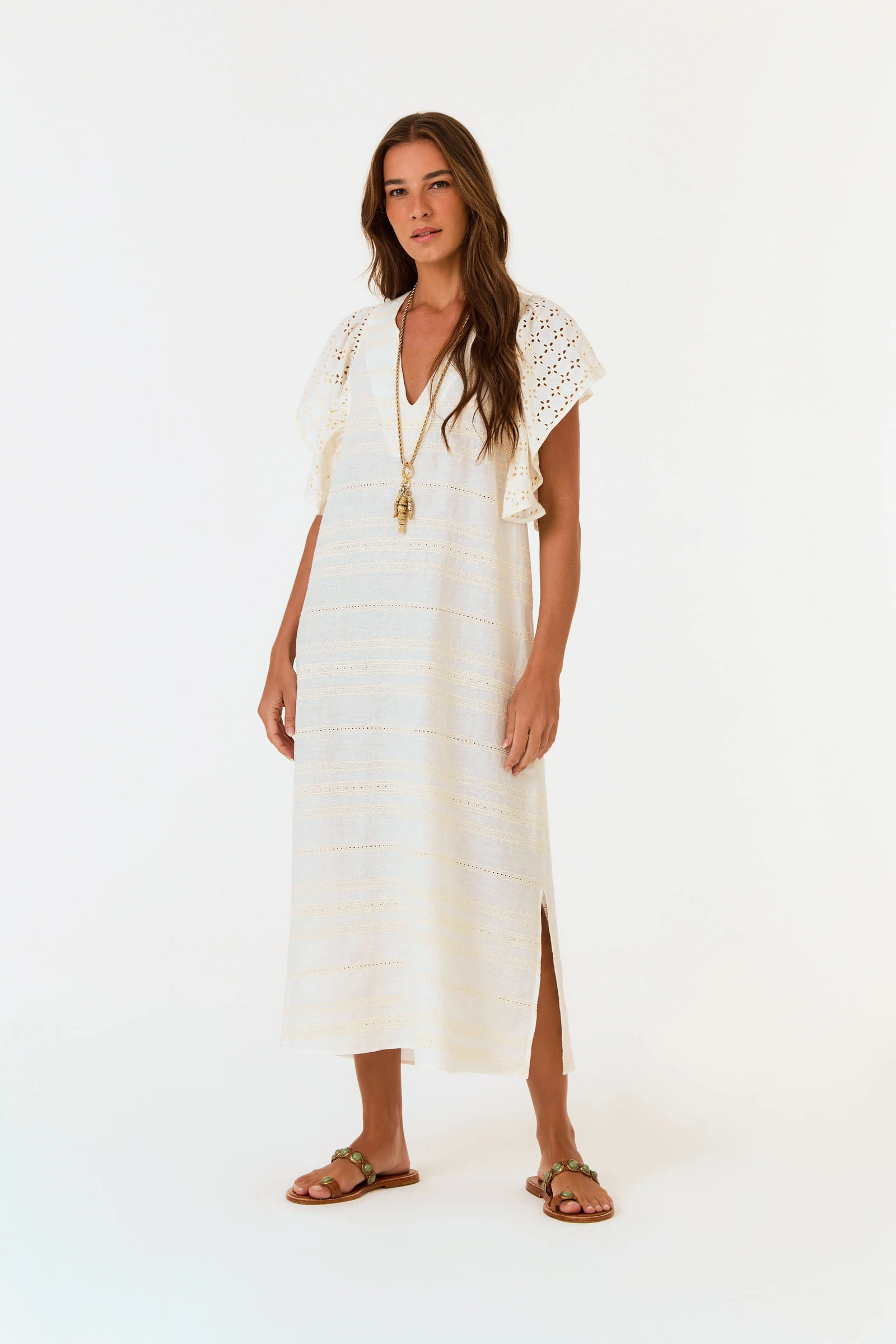 Vestido Midi Babado Laise