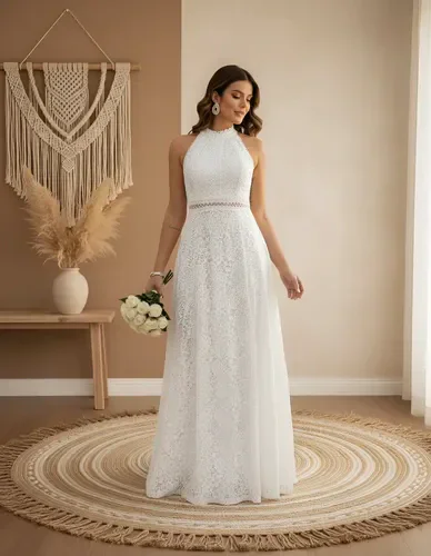 Vestido Noiva Premium Off White Casamento Civil Social Top