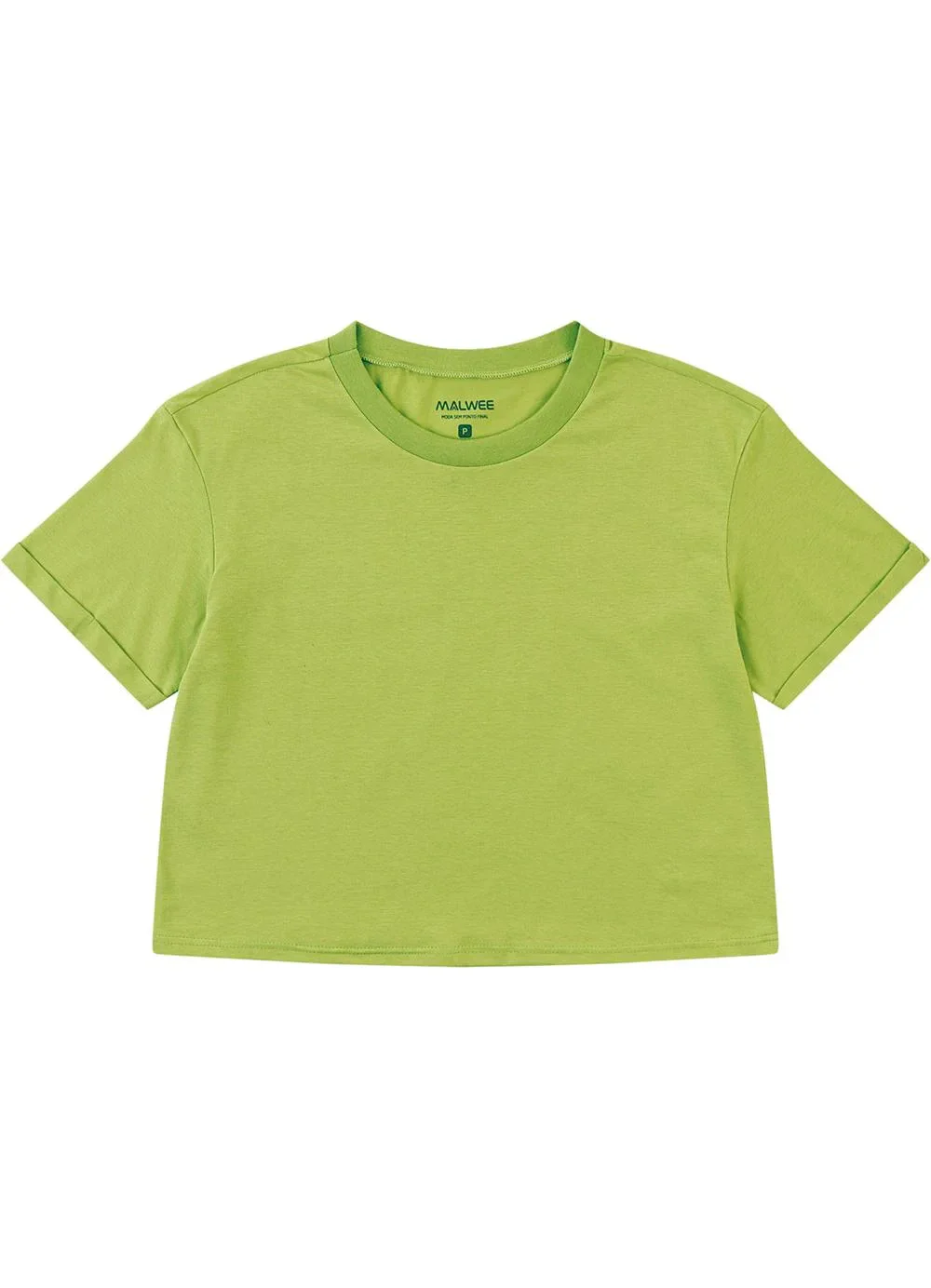 Malwee - Blusa Box em Malha Verde Limão