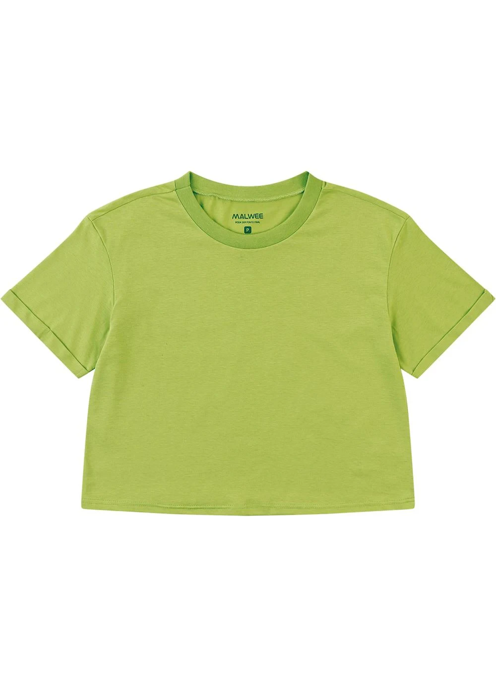Malwee - Blusa Box em Malha Verde Limão