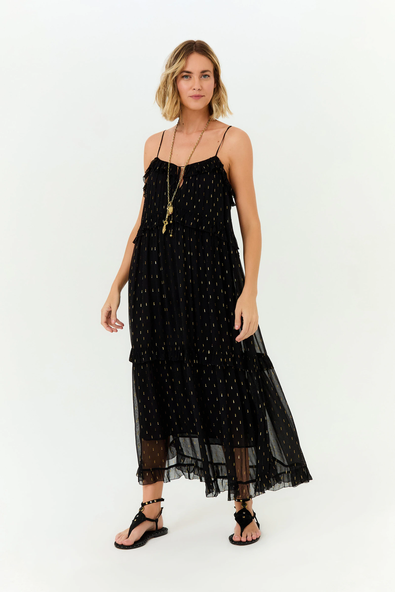 Vestido Midi Ggt Lurex