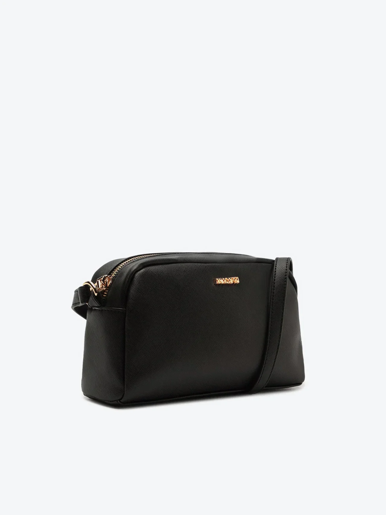 Bolsa Tiracolo Pequena Lisa Preta