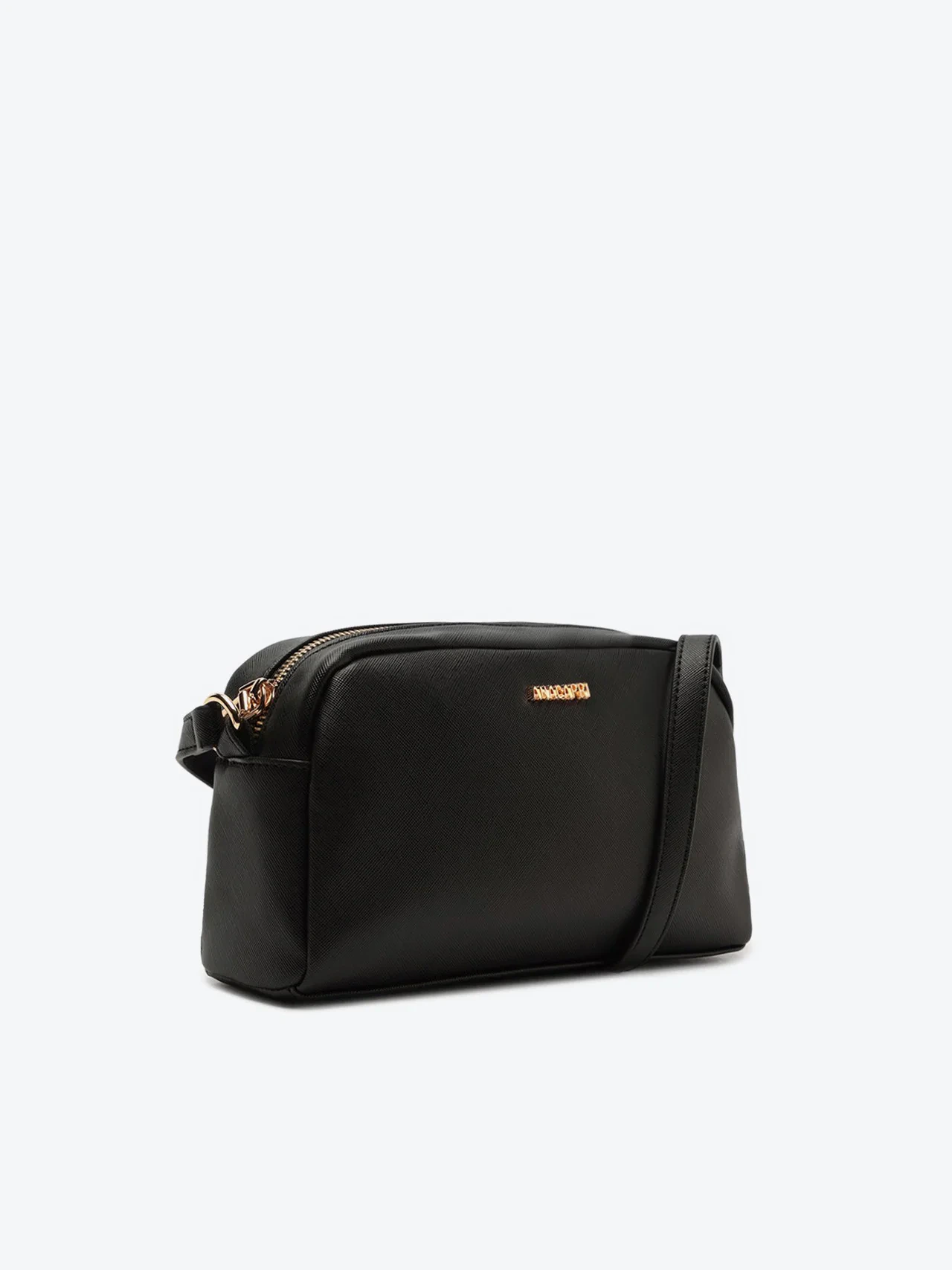 Bolsa Tiracolo Pequena Lisa Preta