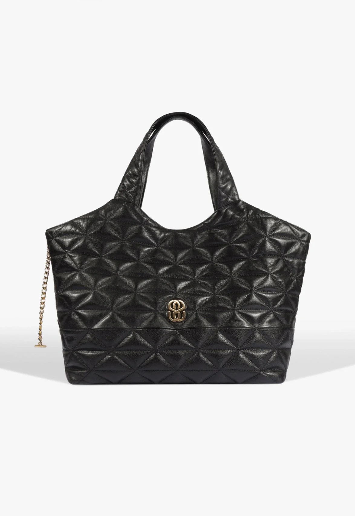 Bolsa Shopping Jamie Grande Couro Preta