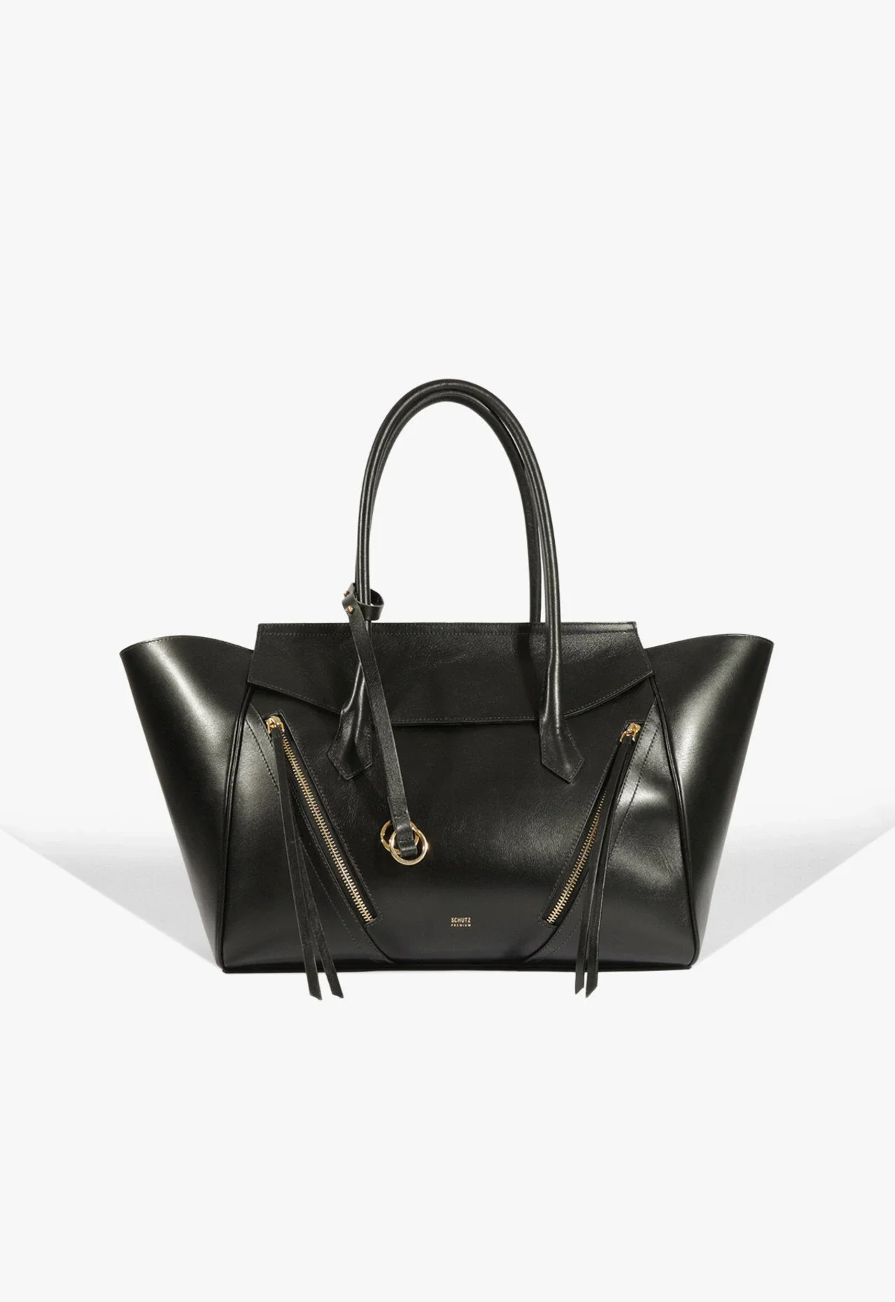 Bolsa Tote Stella Grande Couro Preta