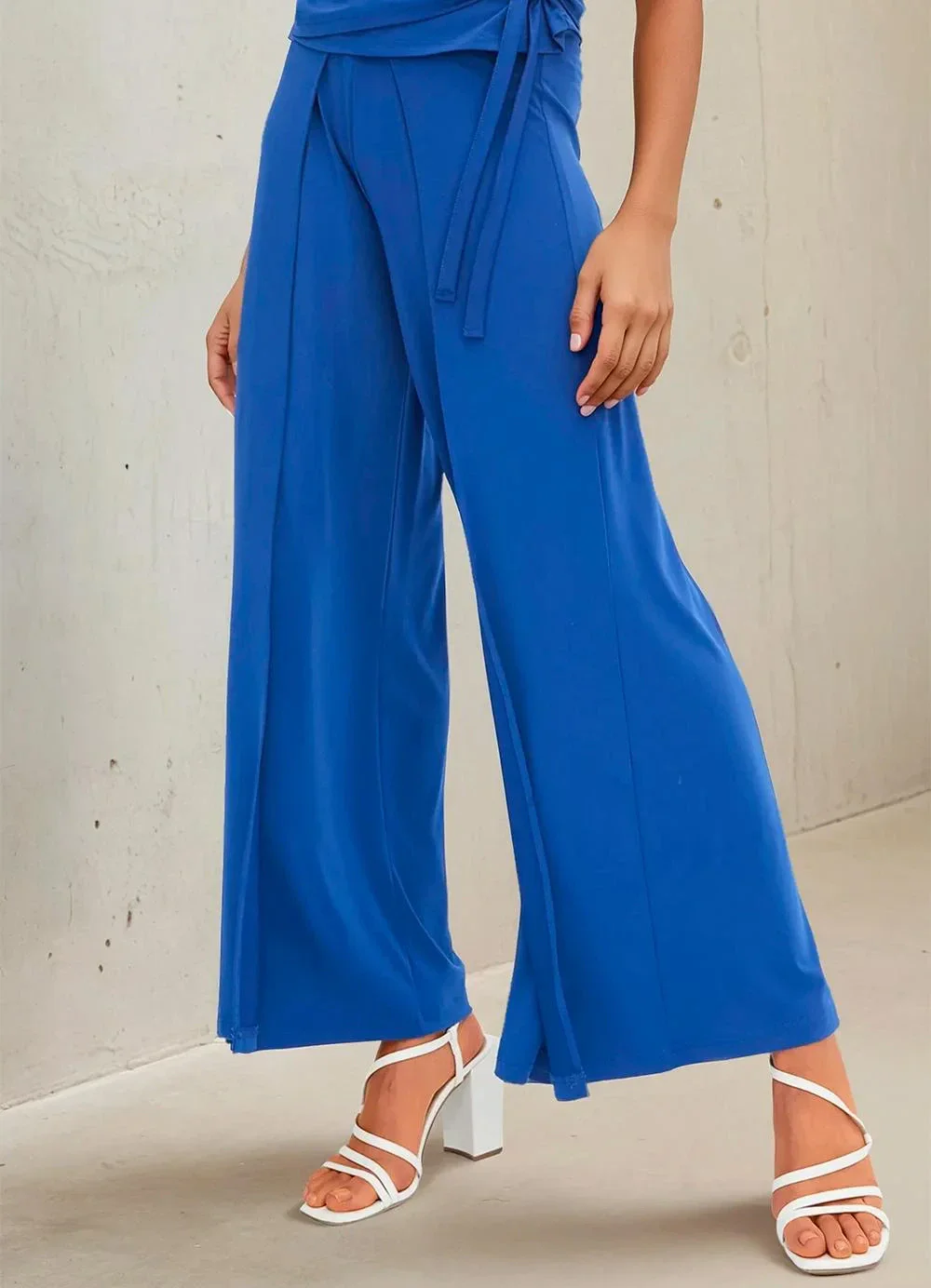 bonprix - Calça Azul Royal em Malha de Viscose