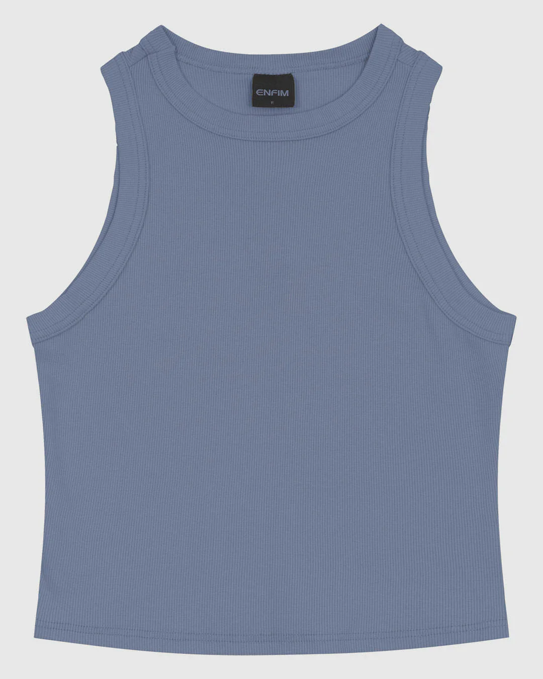 Regata Feminina Decote Halter Neck Em Ribana - ENFIM