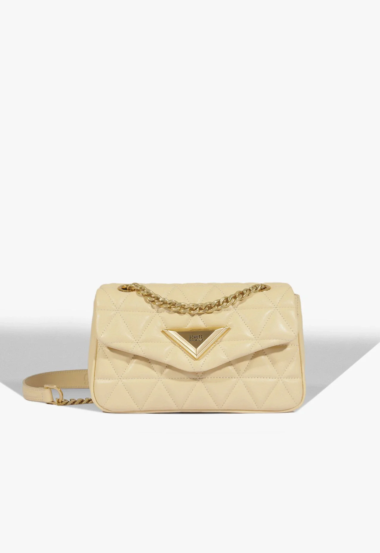 Bolsa Tiracolo Média 944 Couro Amarelo Manteiga