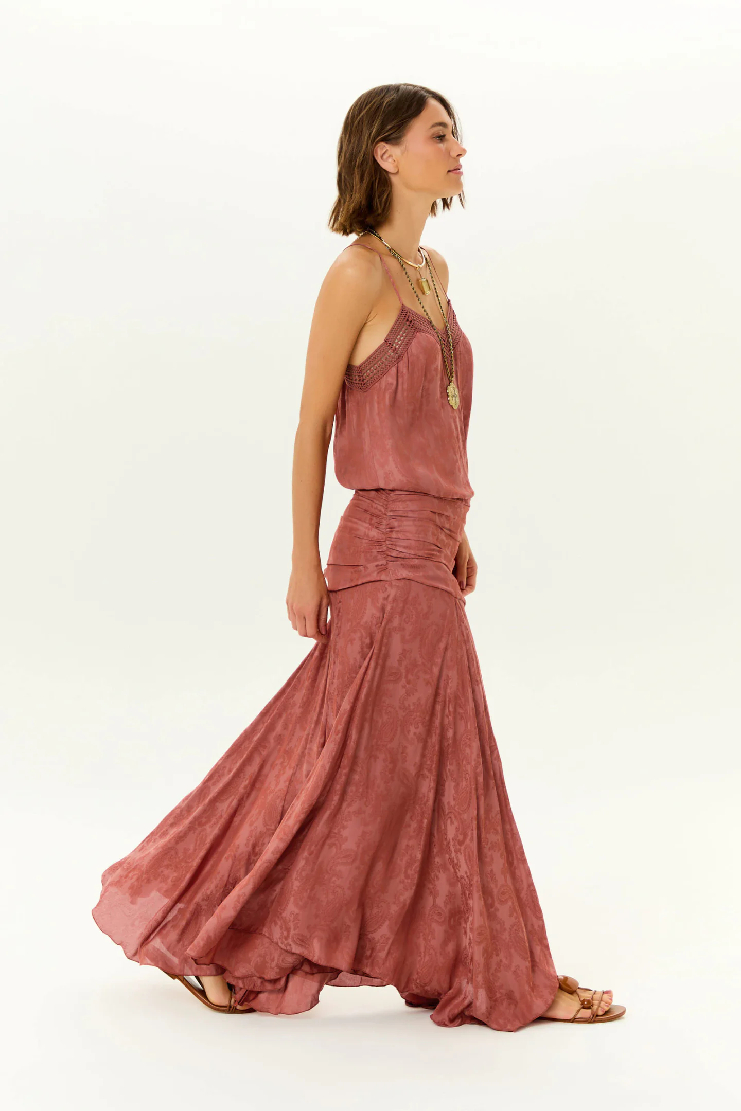 Saia Midi Jacquard Cachemiere