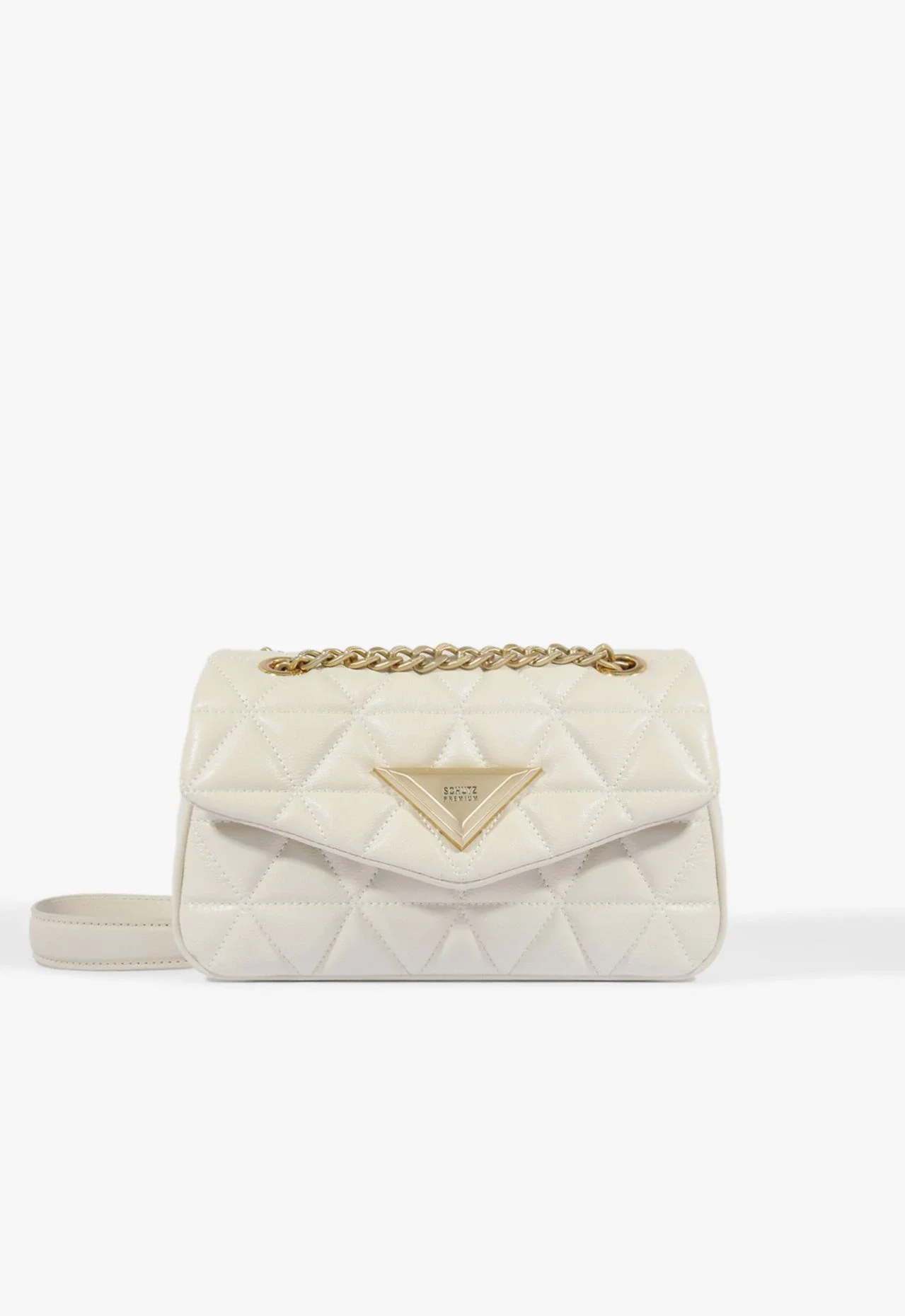 Bolsa Tiracolo Média 944 Couro Off White