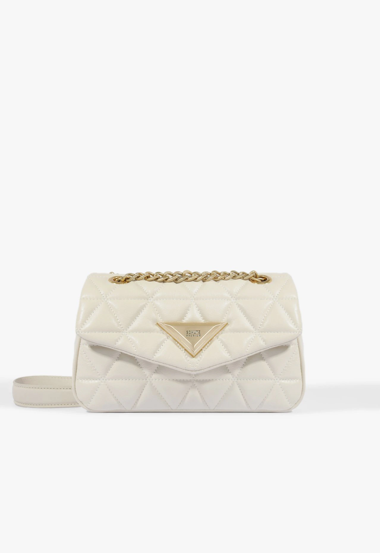 Bolsa Tiracolo Média 944 Couro Off White