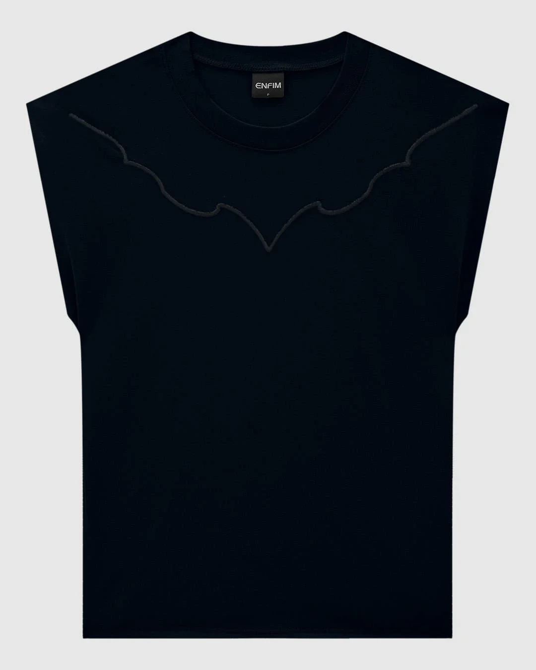 T-Shirt Feminina Muscle Tee Bordado Frontal Em Algodão - ENFIM