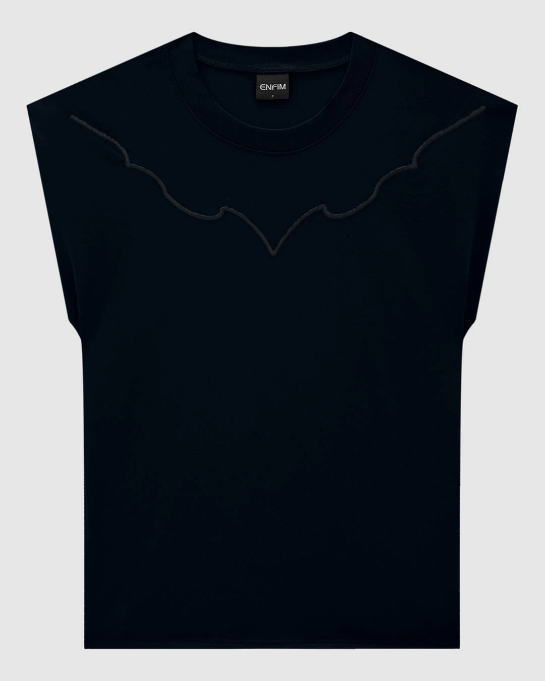 T-Shirt Feminina Muscle Tee Bordado Frontal Em Algodão - ENFIM