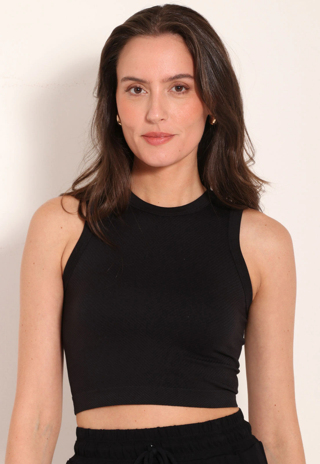Cropped Regata Canelado Básico