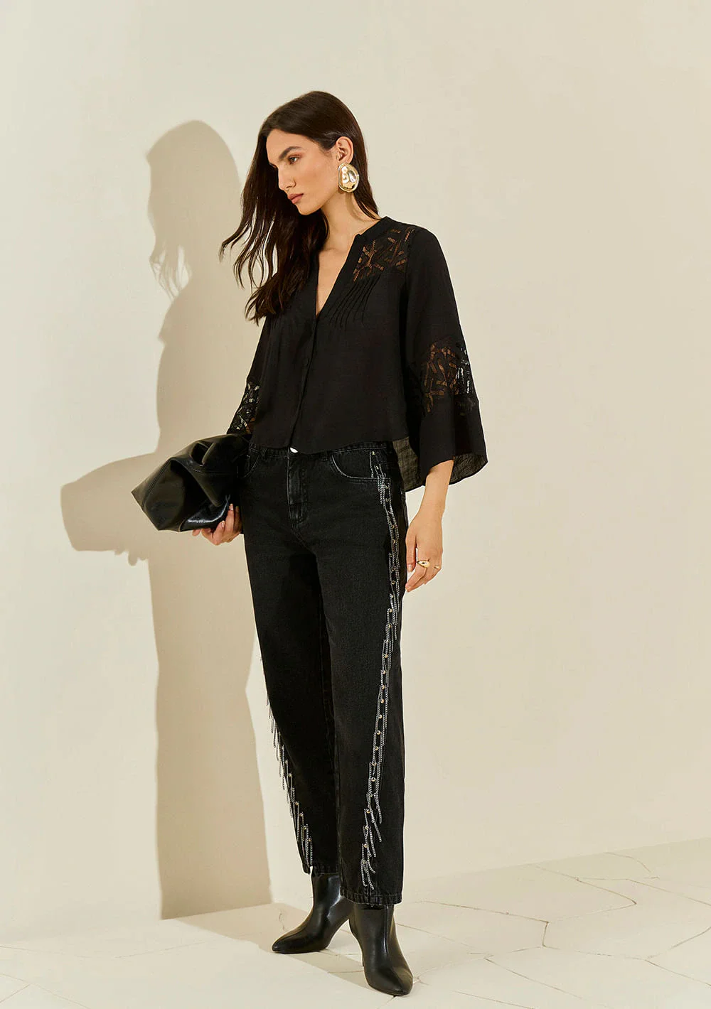 Calça Morena Rosa Reta Média Preto