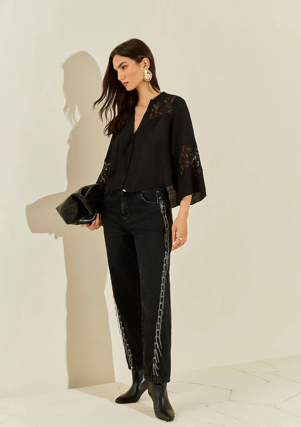 Calça Morena Rosa Reta Média Preto