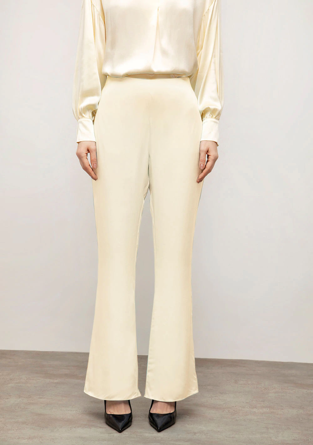Calça Iódice Boot Cut Alta Amarelo