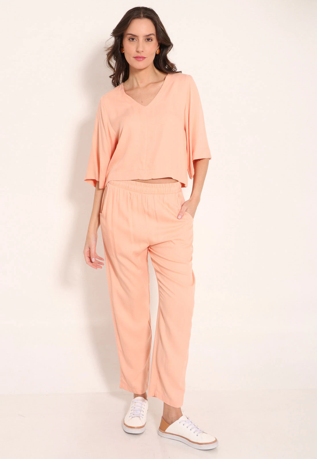 Calça Feminina Cenoura Heavy Twill