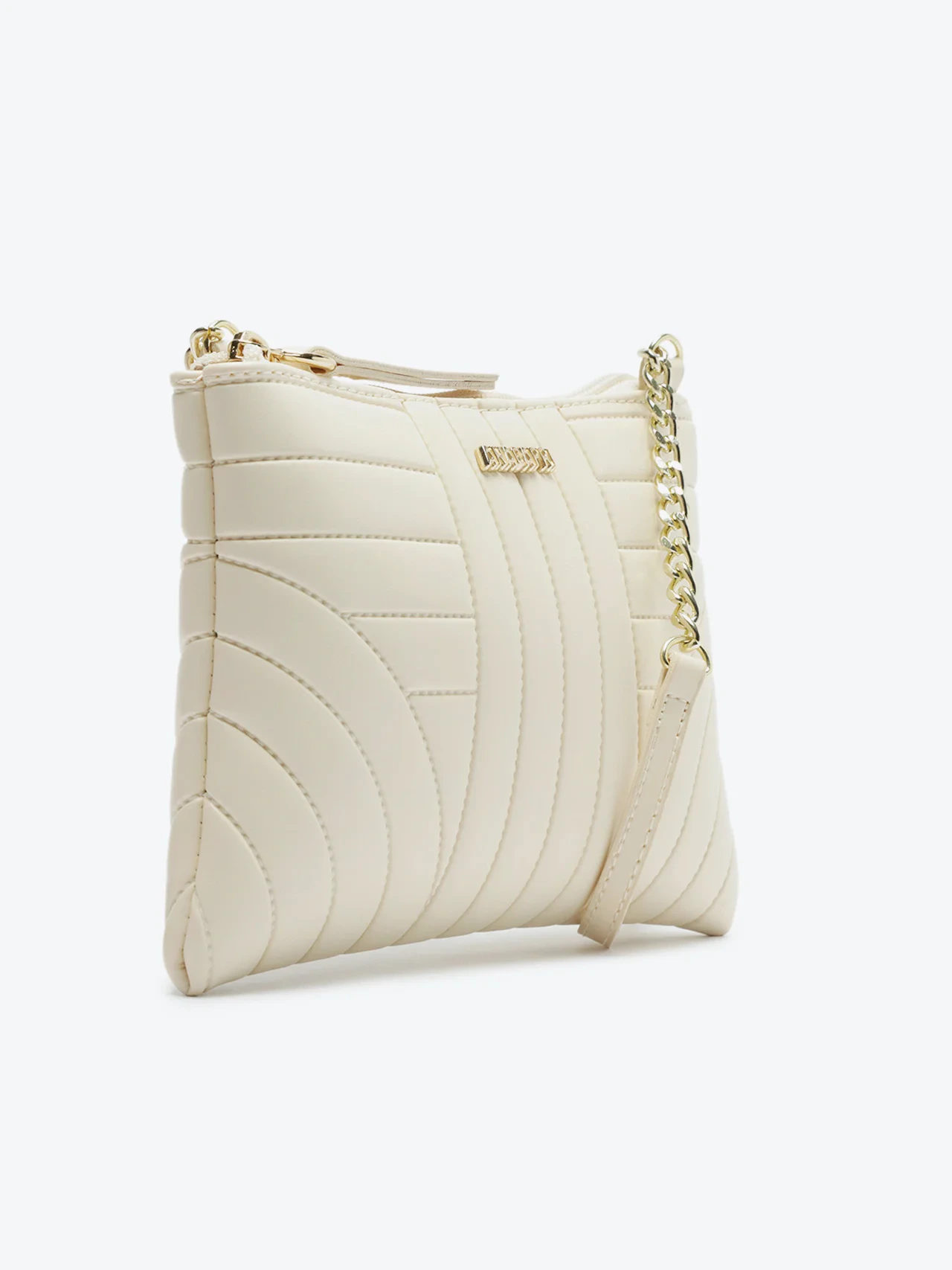 Bolsa Tiracolo Média Geometria Branca