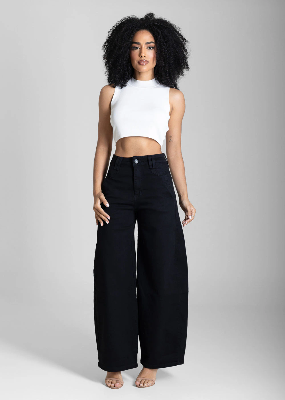 Calça Sarja Sawary Balloon - 284373 PRETO